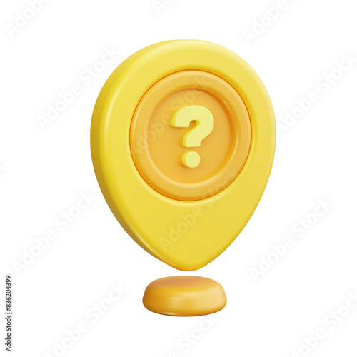 location 3d render icon