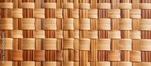 Woven bamboo texture creating a backdrop with copy space image.