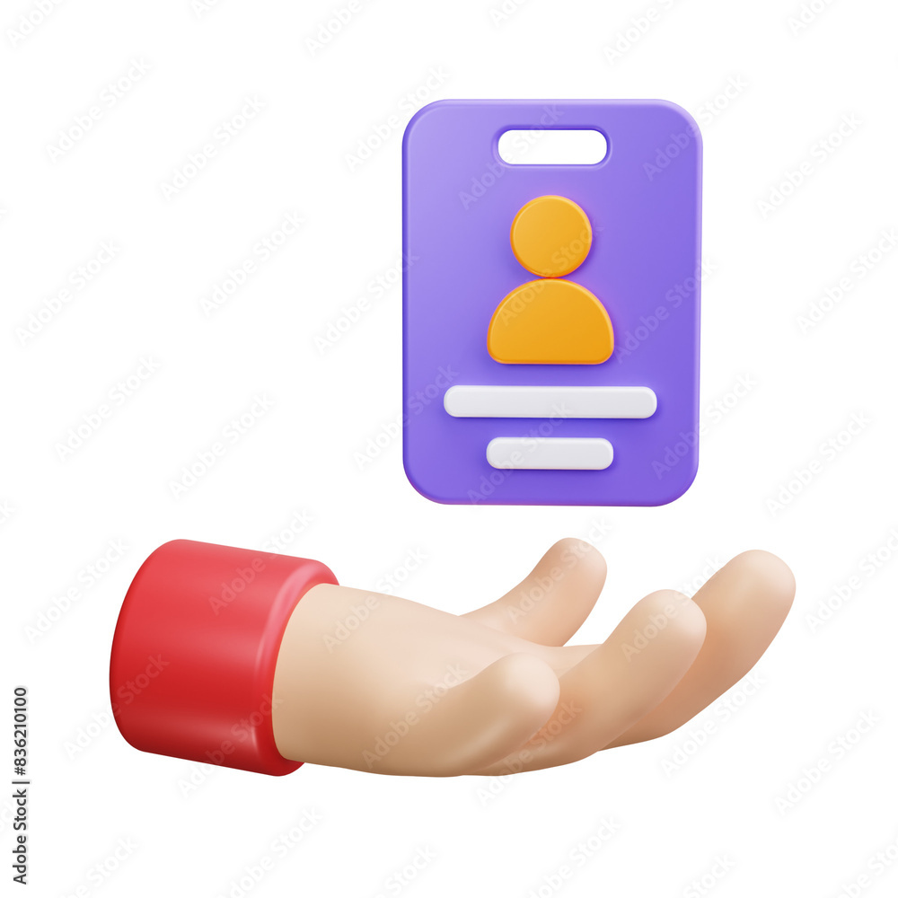 presentation card 3d render icon presentation card 3d render icon