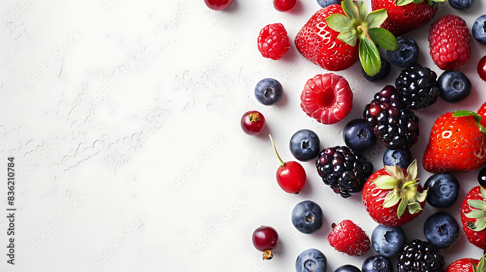 Various berries Valuable fruits provide essential nutrients for life Various berries Valuable fruits provide essential nutrients for life