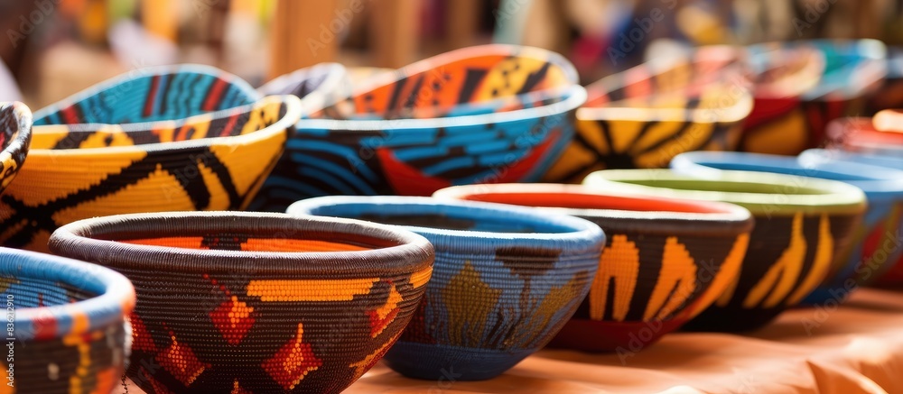 Craft Market in Kampala, East Africa, with a visually appealing copy space image.