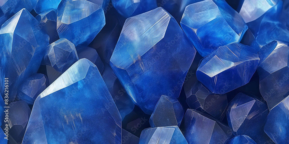 Fototapeta premium Sapphire gem background, luxury dark blue stone wallpaper