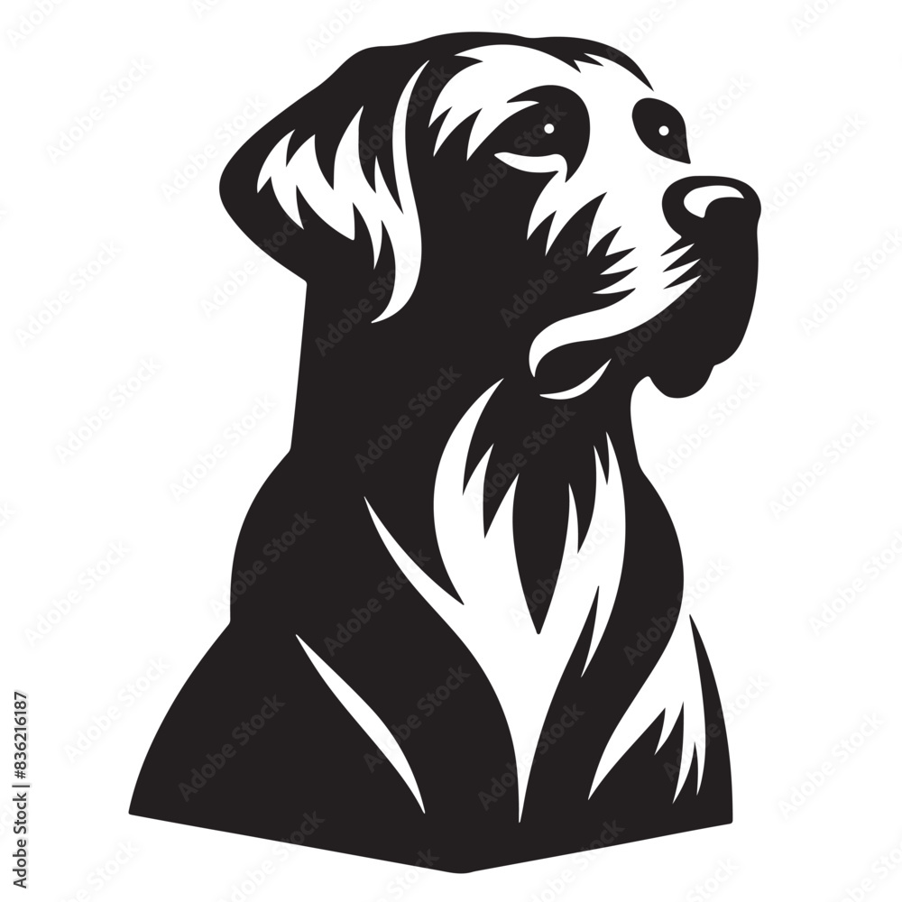Serious Labrador Dog Vector Graphic Serious Labrador Dog Vector Graphic