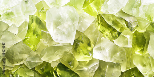 Peridot stone background, lime color glass stone photo