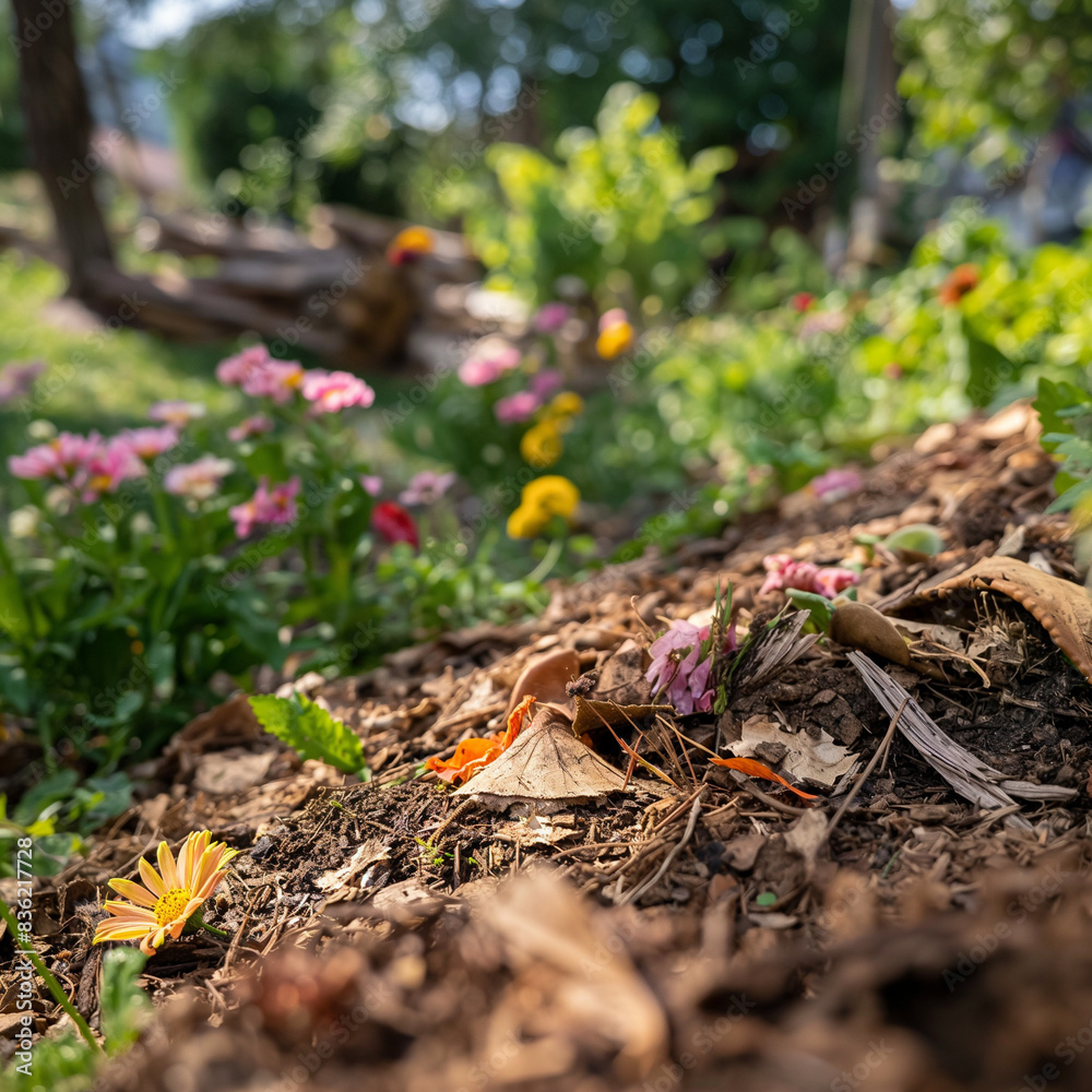 Compost, nature protection, ecology, bio, soil protection, compost heap, generating ai Compost, nature protection, ecology, bio, soil protection, compost heap, generating ai