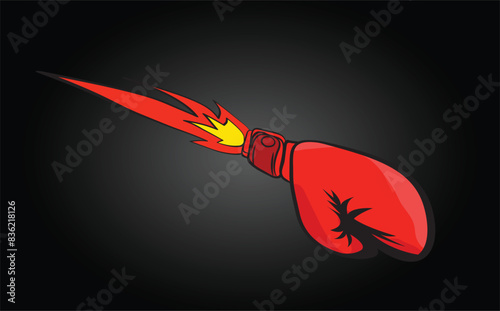 Boxing Glove Logo Fighting Gym, Sport & Fitness