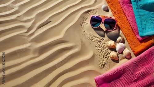 sun glasses on the beach