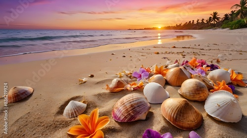 shells on the beach