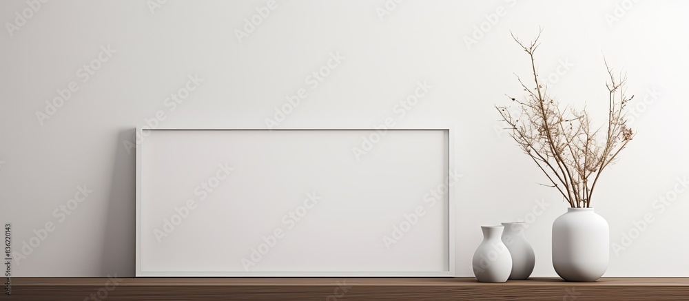 Decorative plant and empty frame with copy space image. Decorative plant and empty frame with copy space image.
