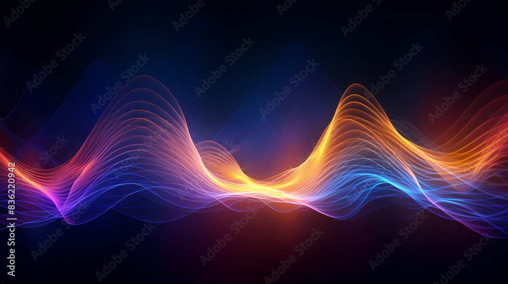 Abstract technology lines wave Abstract technology lines wave