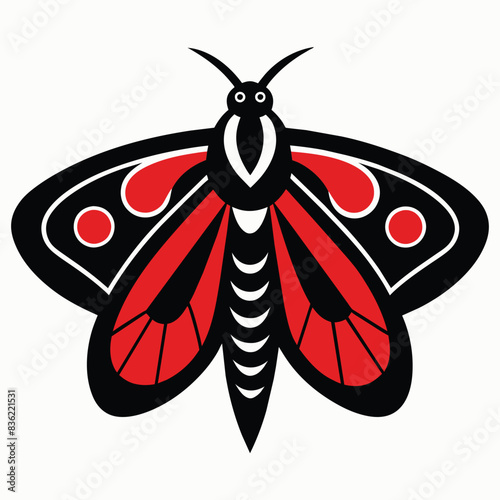 Solid color Cecropia Moth animal vector design photo