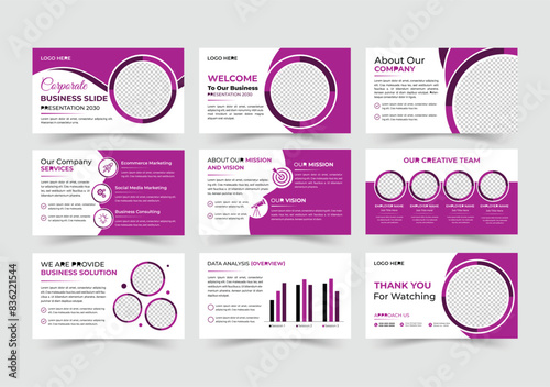 Online Education or learning Powepoint presentation  vector template. Presentation slide template or university Presentation layout design.