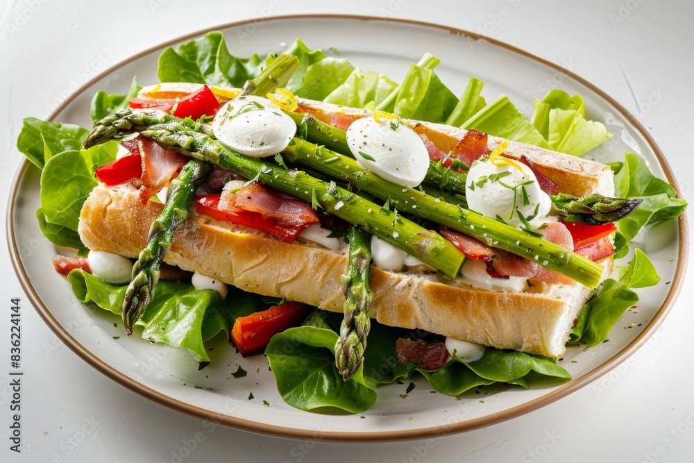 California Asparagus Sandwich with Lemon Zest Mayonnaise and Pancetta California Asparagus Sandwich with Lemon Zest Mayonnaise and Pancetta