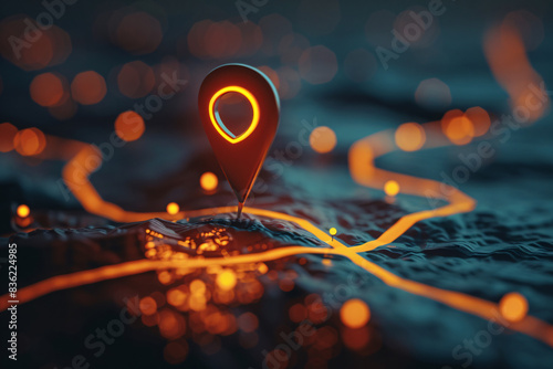 GPS and navigation destination concept illustration
