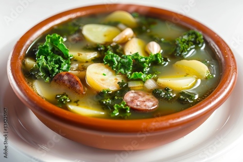 Tasty Caldo Verde Soup with Kale and Chouriço Sausage