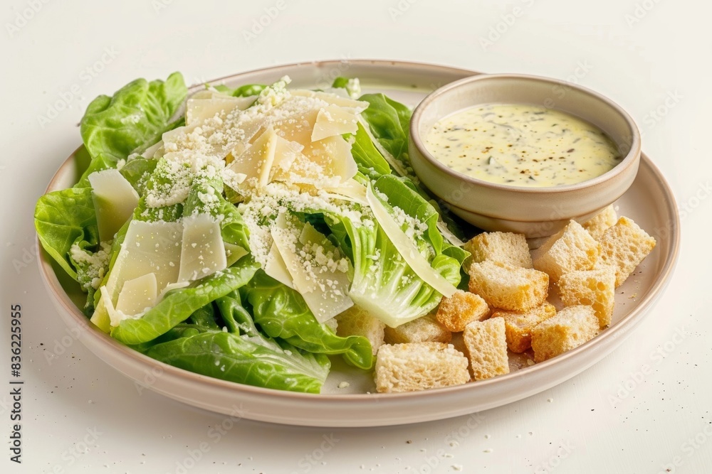 Classic Caesar Salad Dressing with Romaine Lettuce Classic Caesar Salad Dressing with Romaine Lettuce