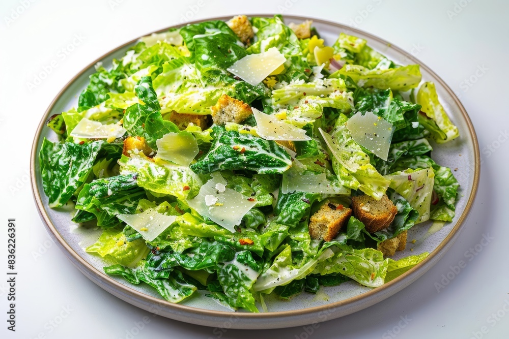 Stunning Caesar Salad with Fresh Red Romaine and Zesty Lemon Stunning Caesar Salad with Fresh Red Romaine and Zesty Lemon