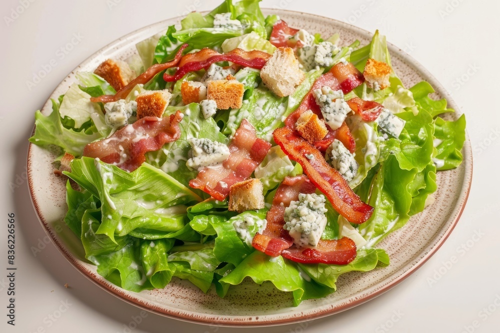 Bacon and Blue Cheese Romaine Lettuce Salad Bacon and Blue Cheese Romaine Lettuce Salad
