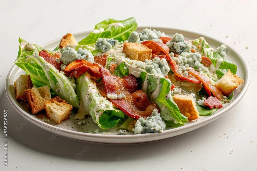 Bacon and Blue Cheese Romaine Lettuce Salad Bacon and Blue Cheese Romaine Lettuce Salad