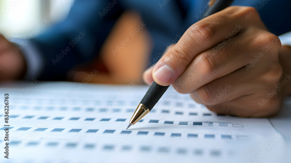 Photo realistic Compliance Officer with vendor review forms concept: Blend of compliance officer s profile and vendor review forms symbolizing compliance evaluation in vendor manag Photo realistic Compliance Officer with vendor review forms concept: Blend of compliance officer s profile and vendor review forms symbolizing compliance evaluation in vendor manag