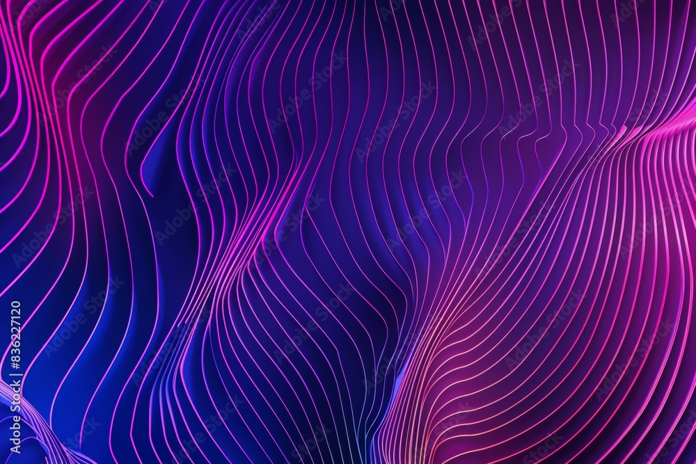 3d render, abstract background with wavy lines in neon purple and blue colors. Modern wallpaper design for digital banner or presentation 3d render, abstract background with wavy lines in neon purple and blue colors. Modern wallpaper design for digital banner or presentation