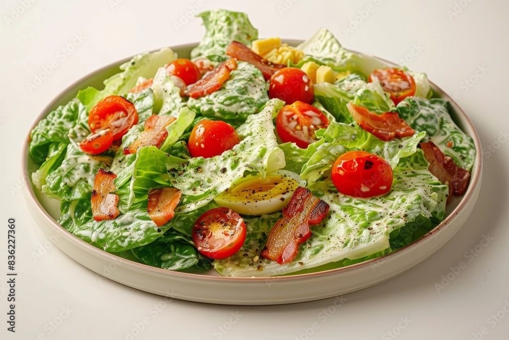 Delectable Caesar Salad with Pancetta, Cherry Tomatoes, and Parmesan Delectable Caesar Salad with Pancetta, Cherry Tomatoes, and Parmesan