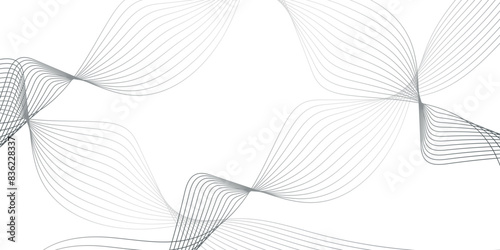 Abstract colorful glowing frequency sound wave technology curve lines background. grey smooth element swoosh speed wave modern stream background.Abstract Multi-colored Gradient smooth element.