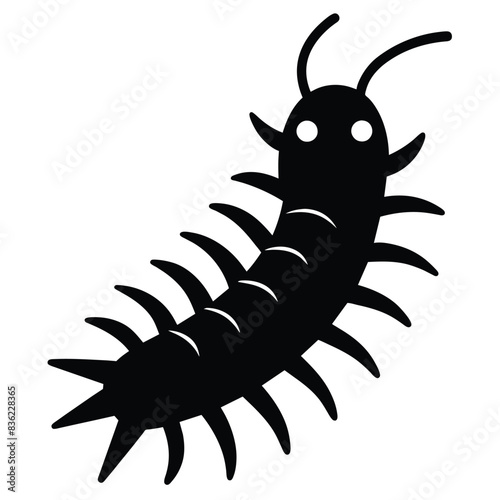 Solid color Centipede animal vector design