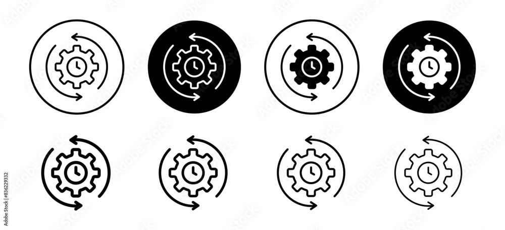 Productivity and efficiency icon vector set collection for web Productivity and efficiency icon vector set collection for web