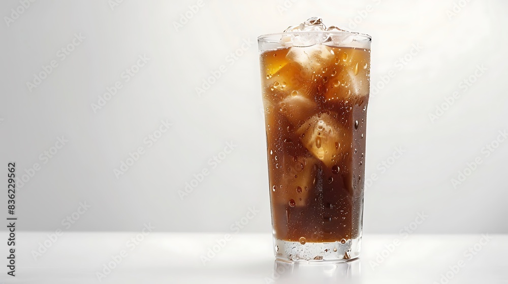 Close-Up of Iced Coffee in a Tall Glass - Perfect Summer Drink Close-Up of Iced Coffee in a Tall Glass - Perfect Summer Drink