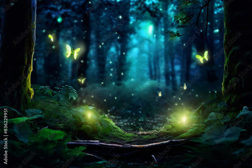 forest in the night forest in the night