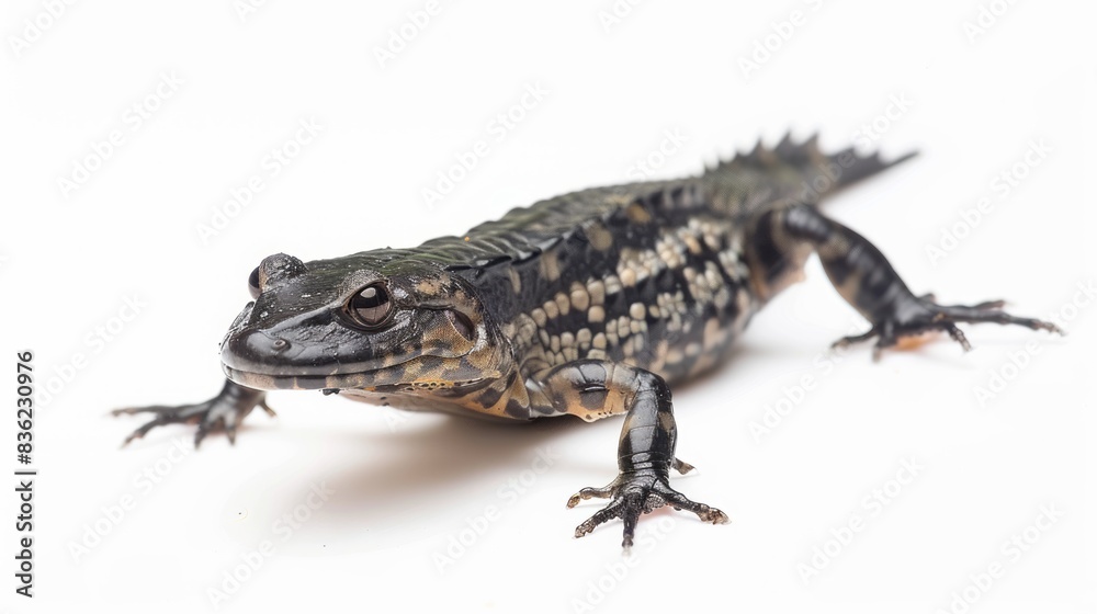 Crocodile lizard on white background. Studio shot of a Crocodile Lizard isolated on a clean white background. Crocodile lizard on white background. Studio shot of a Crocodile Lizard isolated on a clean white background.