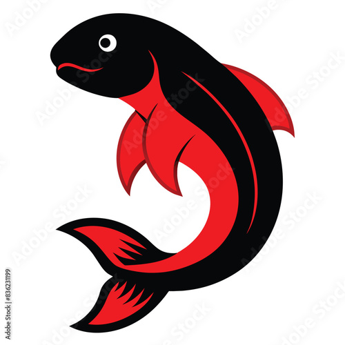 Solid color Cephalaspis animal vector design photo