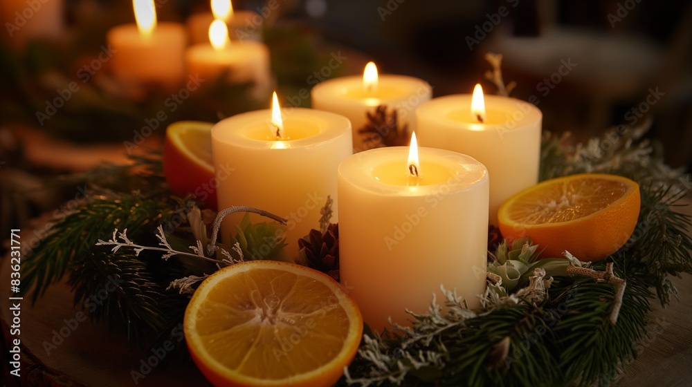 lighted candle presenting adorable view lighted candle presenting adorable view