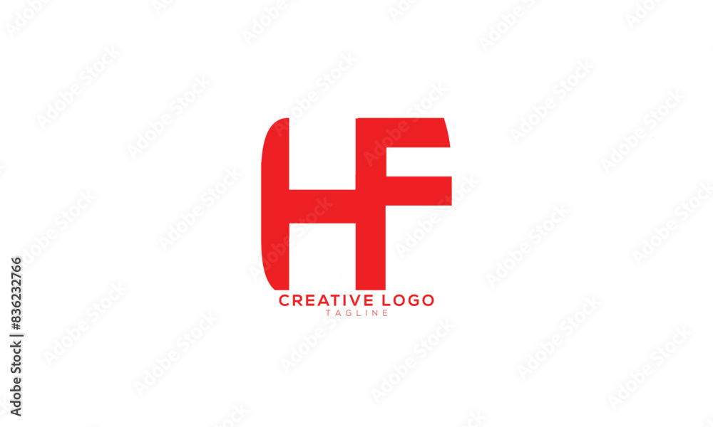 Obraz premium HF Abstract initial monogram letter alphabet logo design