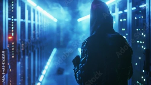 Infiltrating a Secure Facility A Cyberpunk Hacker's Stealthy Mission. Concept Stealthy Infiltration, Cyberpunk Hacker, Secure Facility, Mission Impossible, High-Tech Intrusion