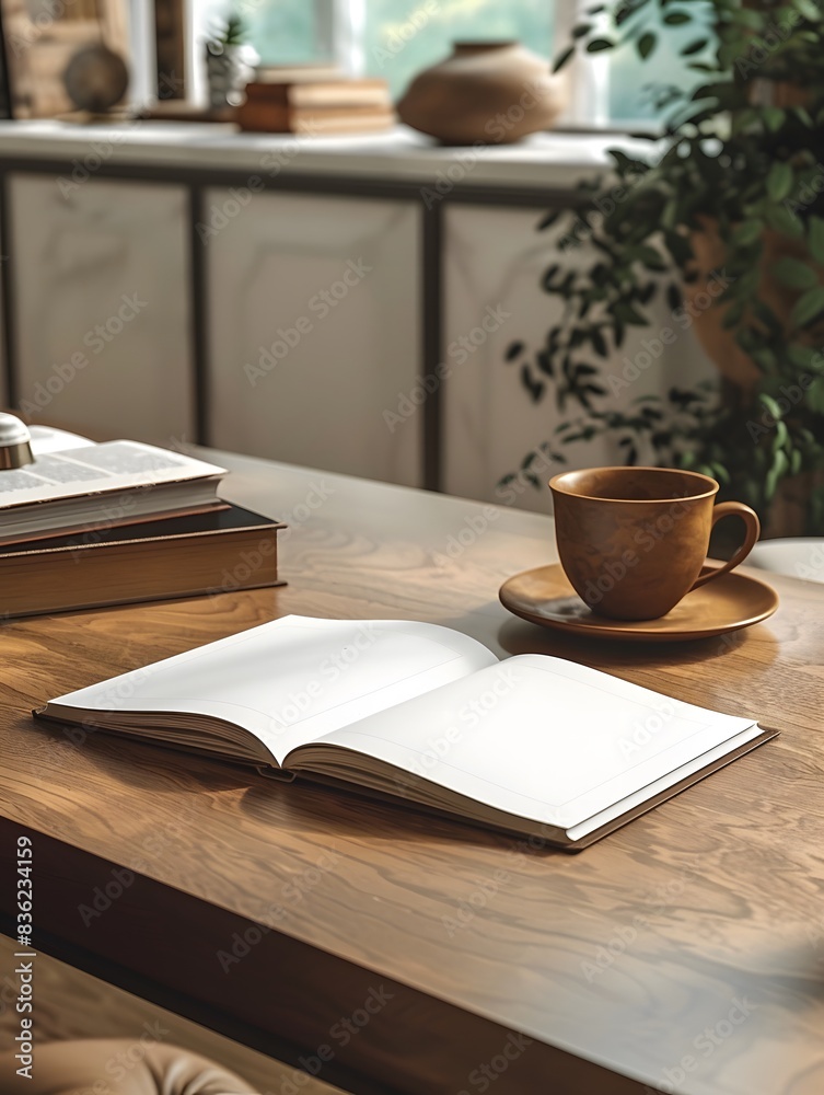 Cozy Reading Nook with Open Book and Coffee Cozy Reading Nook with Open Book and Coffee