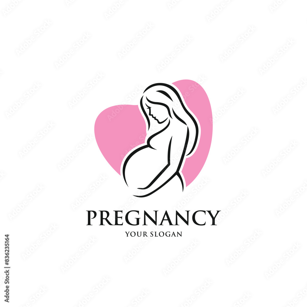 Pregnant logo vector. EPS 10 editable vector Pregnant logo vector. EPS 10 editable vector