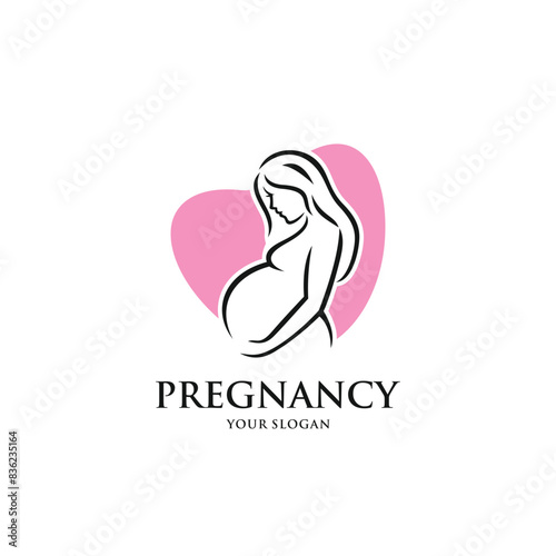 Pregnant logo vector. EPS 10 editable vector