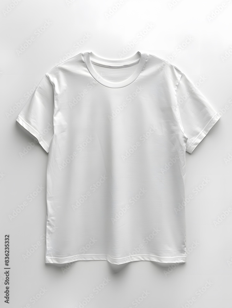Plain White T-Shirt on White Background Plain White T-Shirt on White Background