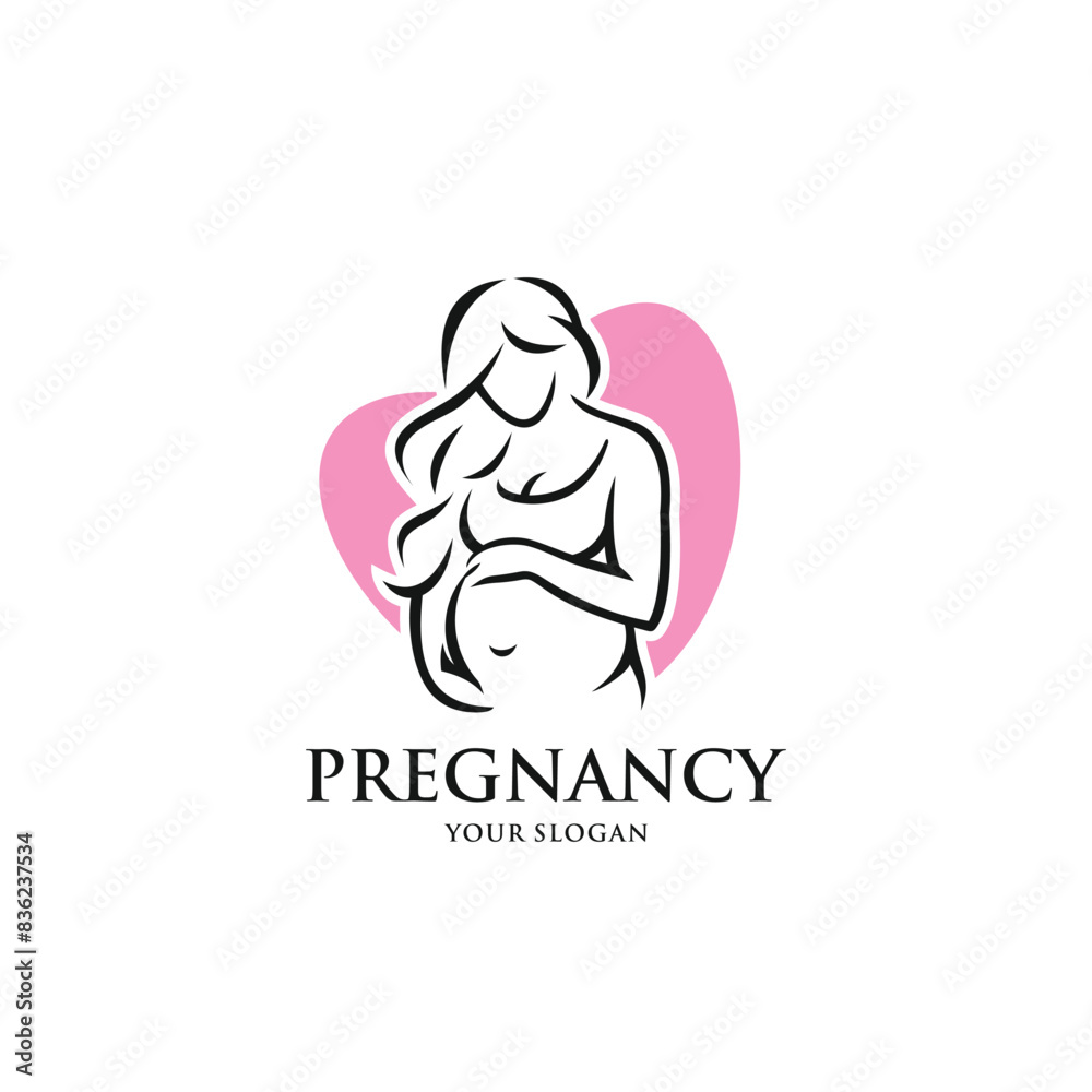 Pregnant logo vector. EPS 10 editable vector Pregnant logo vector. EPS 10 editable vector