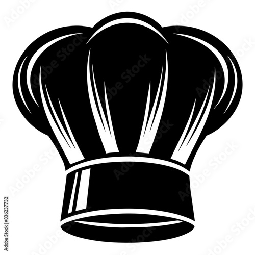  Chef hat vector silhouette illustration 
