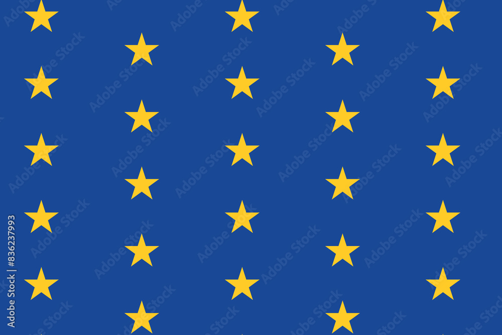 Star seamless pattern in the style of the European Union flag. Seamless vector pattern.