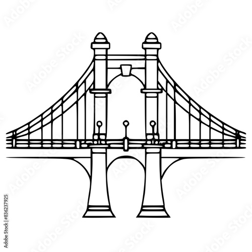 Bridge icon, architecture icon, transportation icon, construction icon, building icon, travel icon, business icon, industry icon, industrial icon, railway icon, pillar icon, urban icon, drawbridge