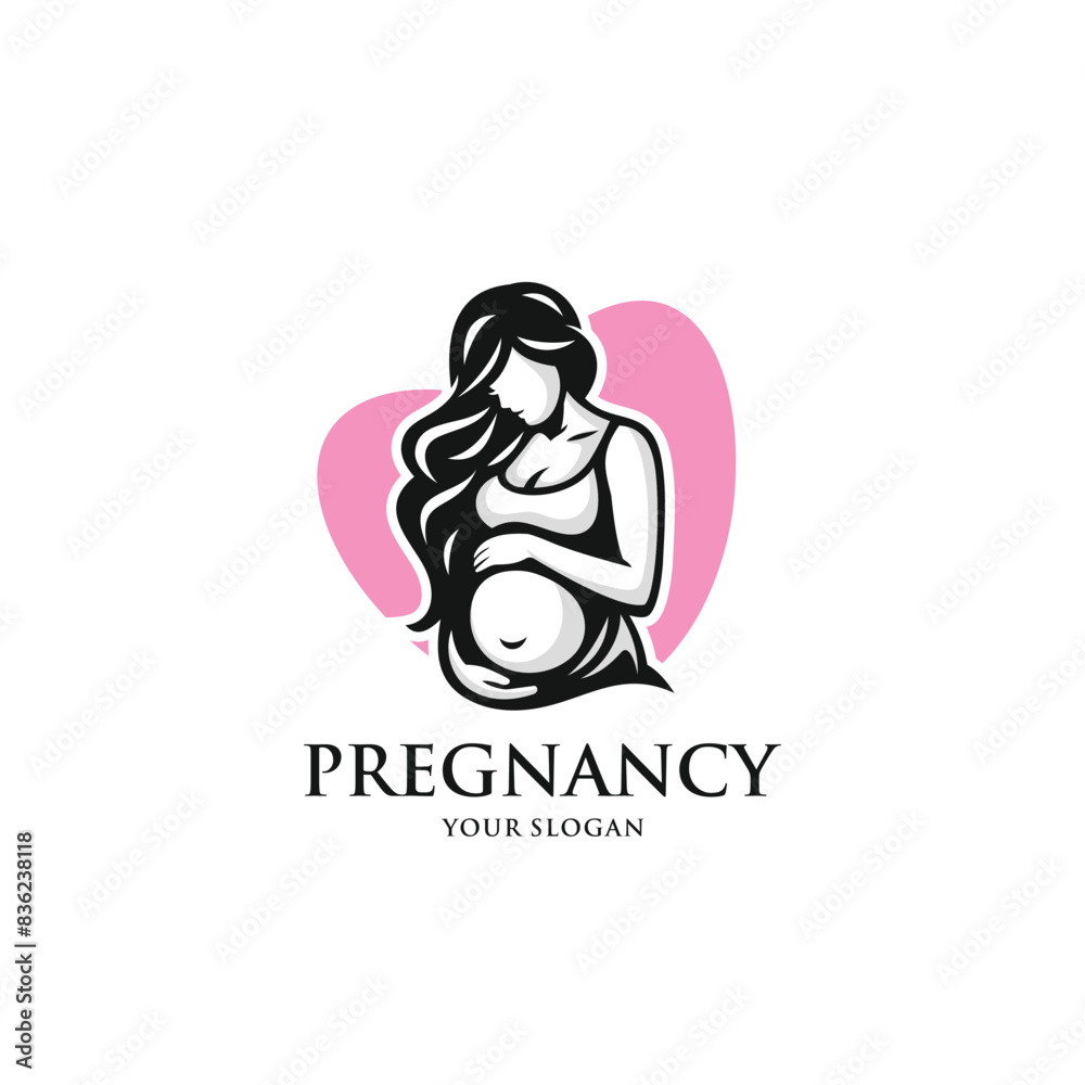 Pregnant logo vector. EPS 10 editable vector Pregnant logo vector. EPS 10 editable vector