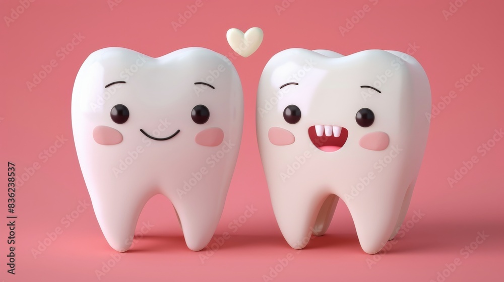 human teeth character with healing effect, style of cute and friendly, 2d illustration human teeth character with healing effect, style of cute and friendly, 2d illustration