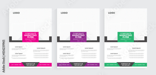 A4 marketing flier design. New flyer, poster, leaflet, handouts, and annual report collection bundles.
Graphic design elements for business marketing.
