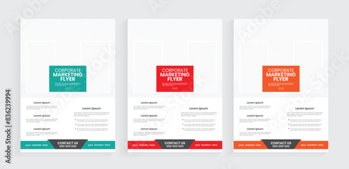 A4 marketing flier design. New flyer, poster, leaflet, handouts, and annual report collection bundles.
Graphic design elements for business marketing.