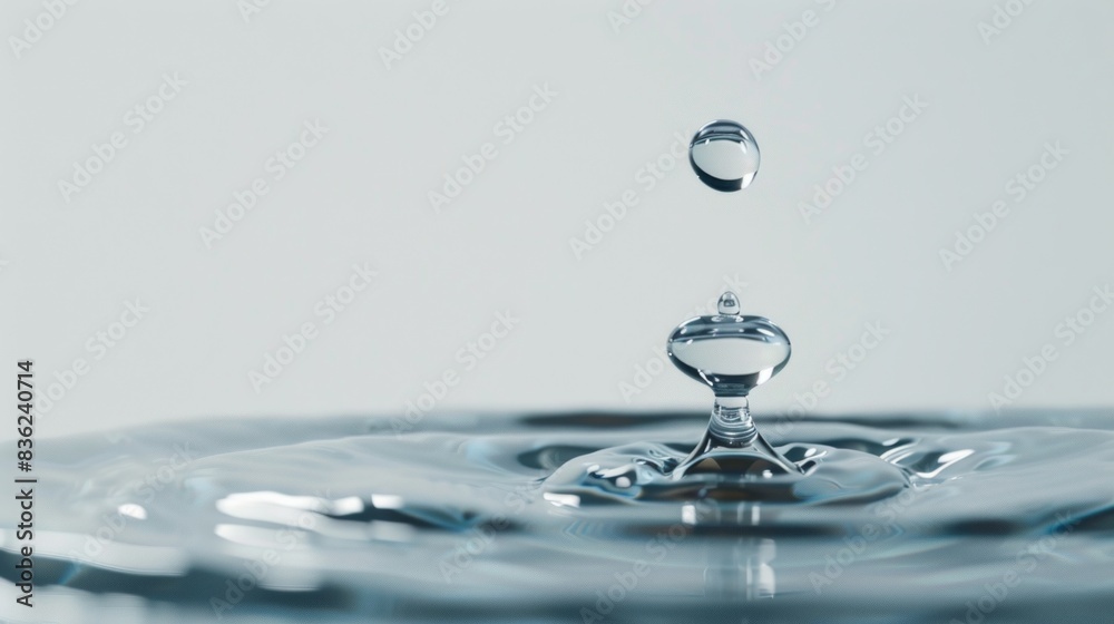 A single water droplet in mid-air, A single water droplet in mid-air,