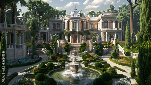 Luxurious Mansion with Expansive Gardens photo